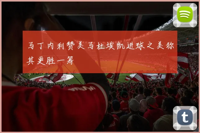 马丁内利赞美马杜埃凯进球之美称其更胜一筹